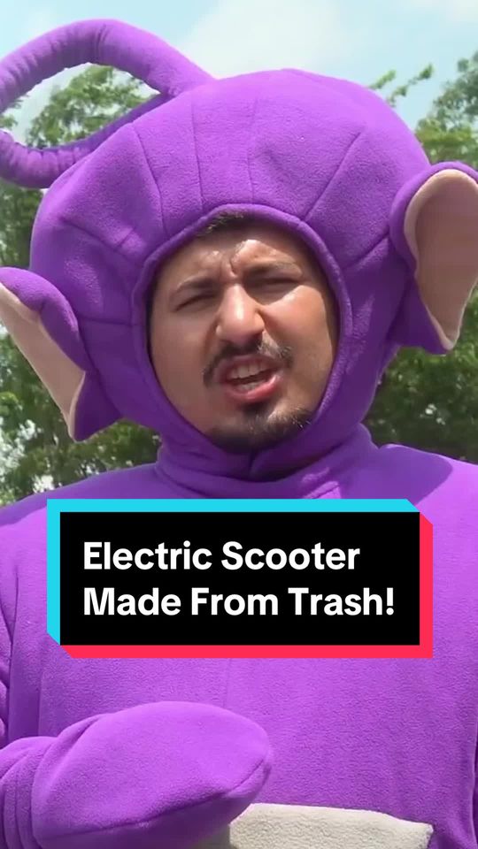 I Built an Electric Scooter Out Of Trash! #jakecarlini #diy
