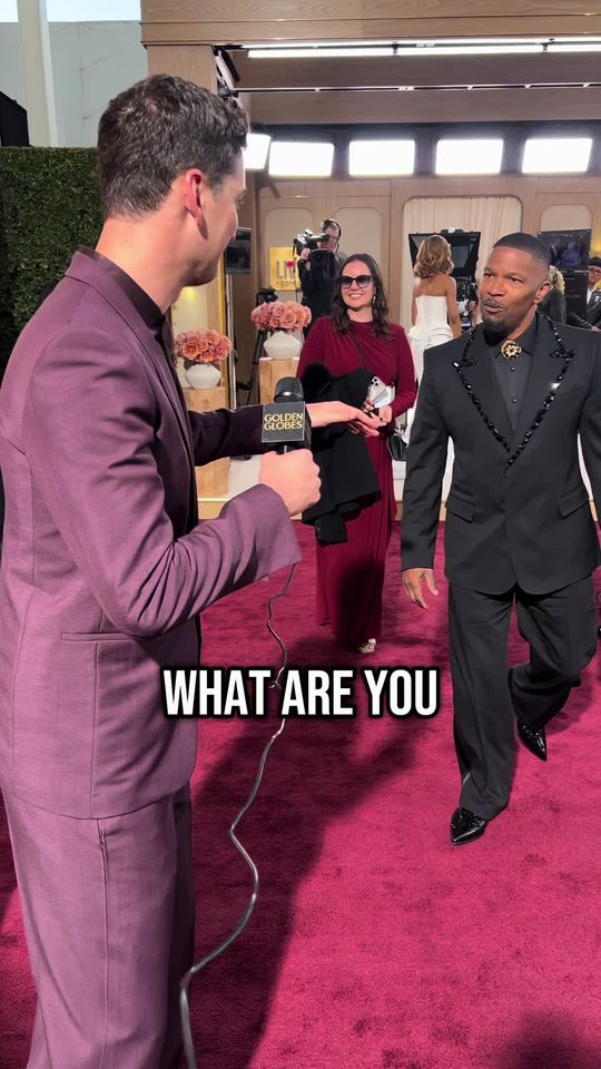 Jamie Foxx 🤝 #jamiefoxx #goldenglobes 