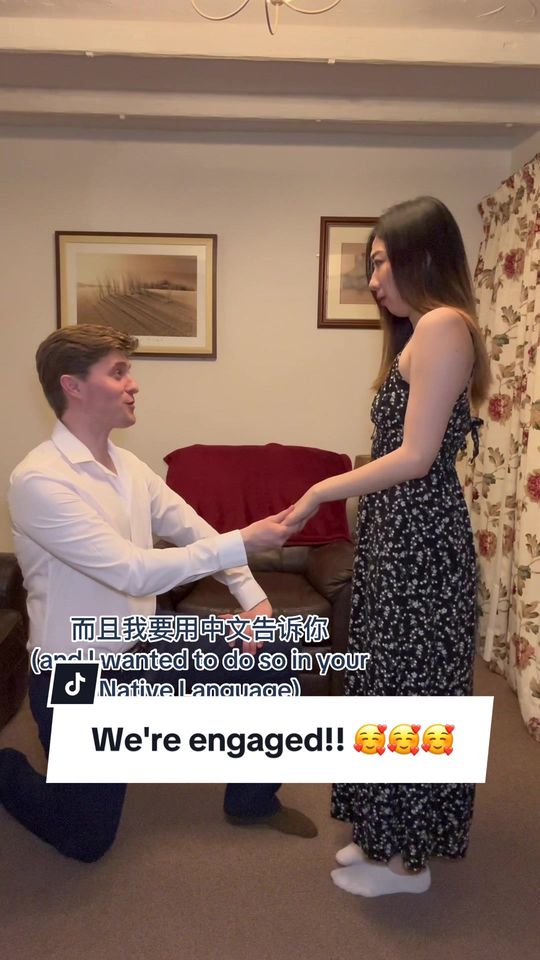 He secretly learned Chinese to Propose πππ #fiance #proposal