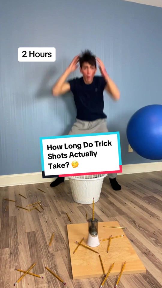 How Long Do Trick Shots Actually Take? ๐ค #trickshots #tricks