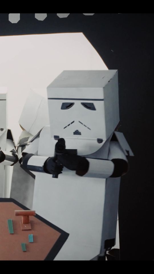 Did I get the scene right? #starwars #cardboard #stormtroope