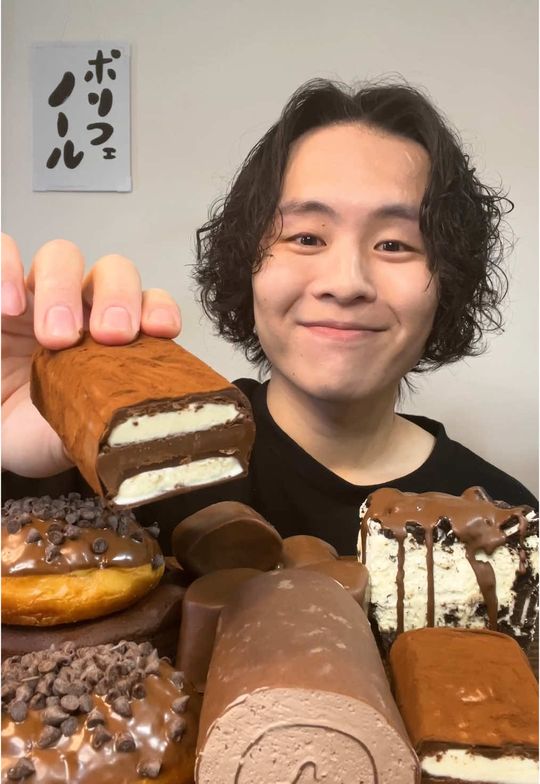 魔改造板チョコアイス🍫#chocolate #asmr #咀嚼音 #mukbang