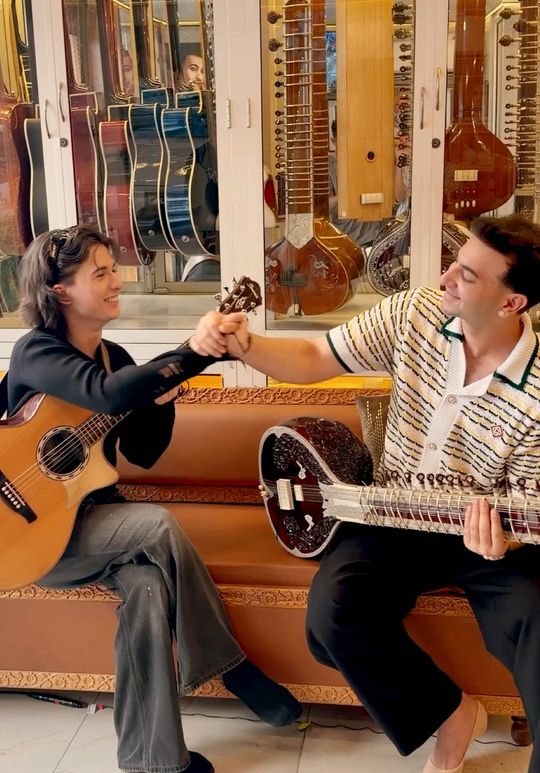 Honored to jam with @Rishab Rikhiram Sharma in his store in