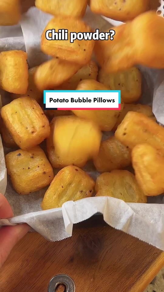 Creamy crunchy bubble potato pillows #cooking #foodasmr #asm