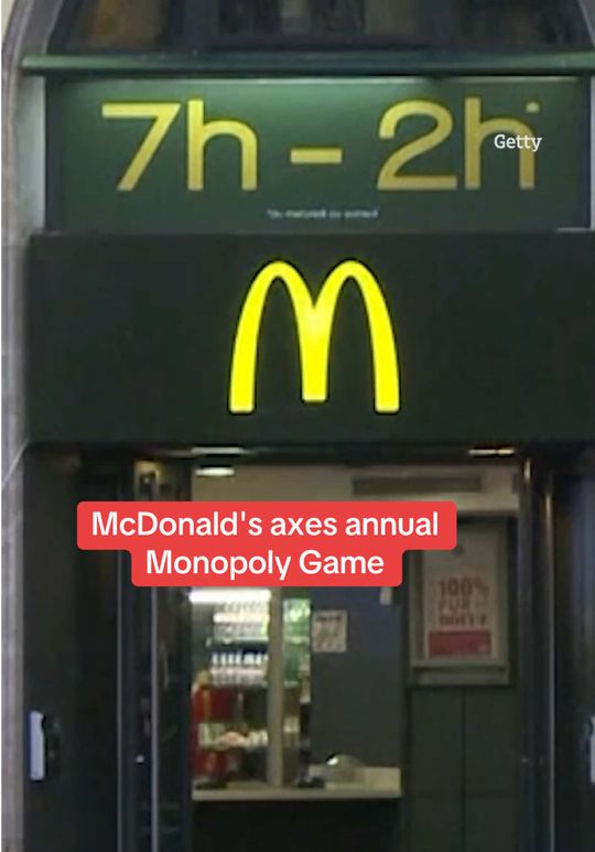 McDonald has axed it's annual fan-favourite Monopoly Game af