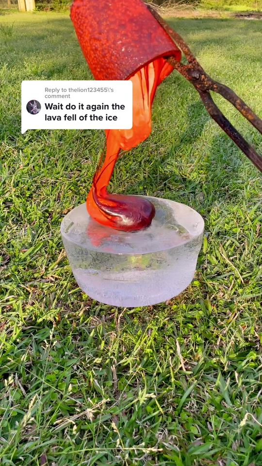 Reply to @thelion123455 pouring lava on ice
