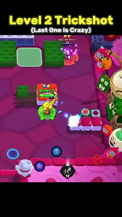 Trickshots Level 1-5 ☠️ #brawlstars — @gunnarbrawl