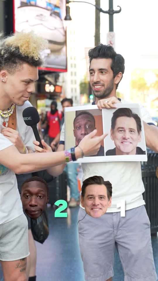 @khaby.lame  or Jim Carrey? I asked tourists in Hollywood wh
