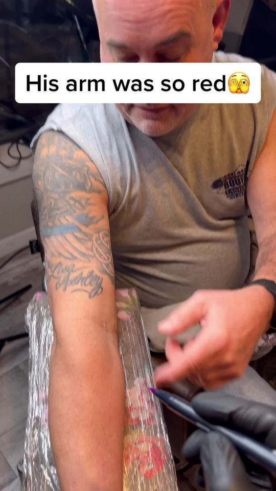 He thought he was funny or sum #tattoos #fyp #tattooartist #