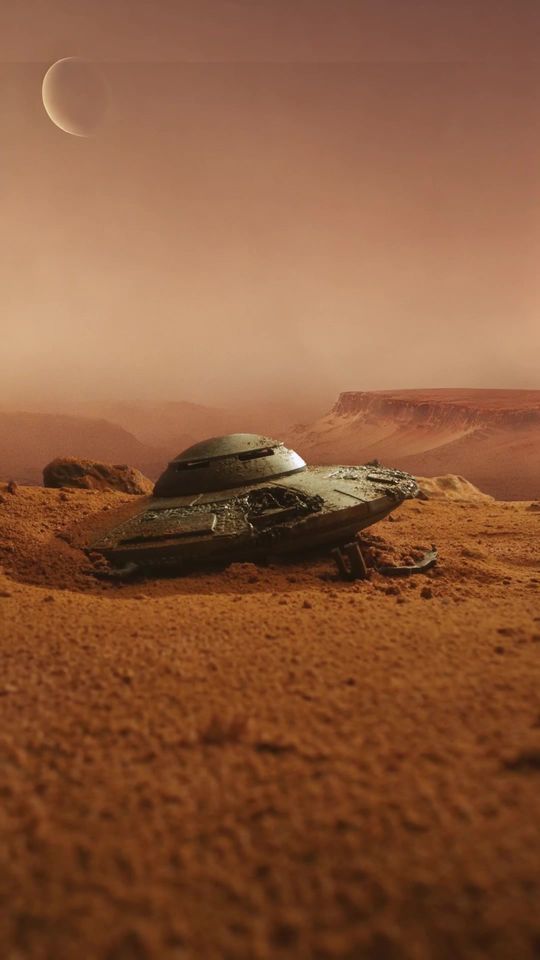 🚀👽Crashed UFO on Mars! Did the aliens survive?! 🌌🛸 SpaceX mi