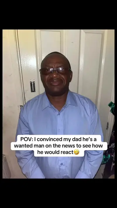 Why was he so scared😭 #africandad #relatable #news #prank — @amosthakid